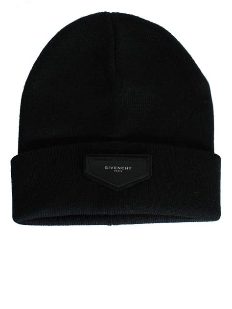 logo patch wool blend beanie givenchy